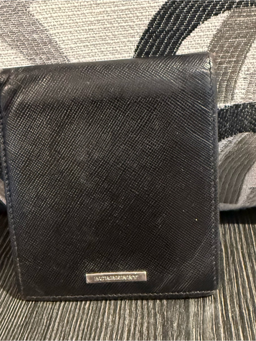 Burberry Men’s Black Leather Bifold Wallet